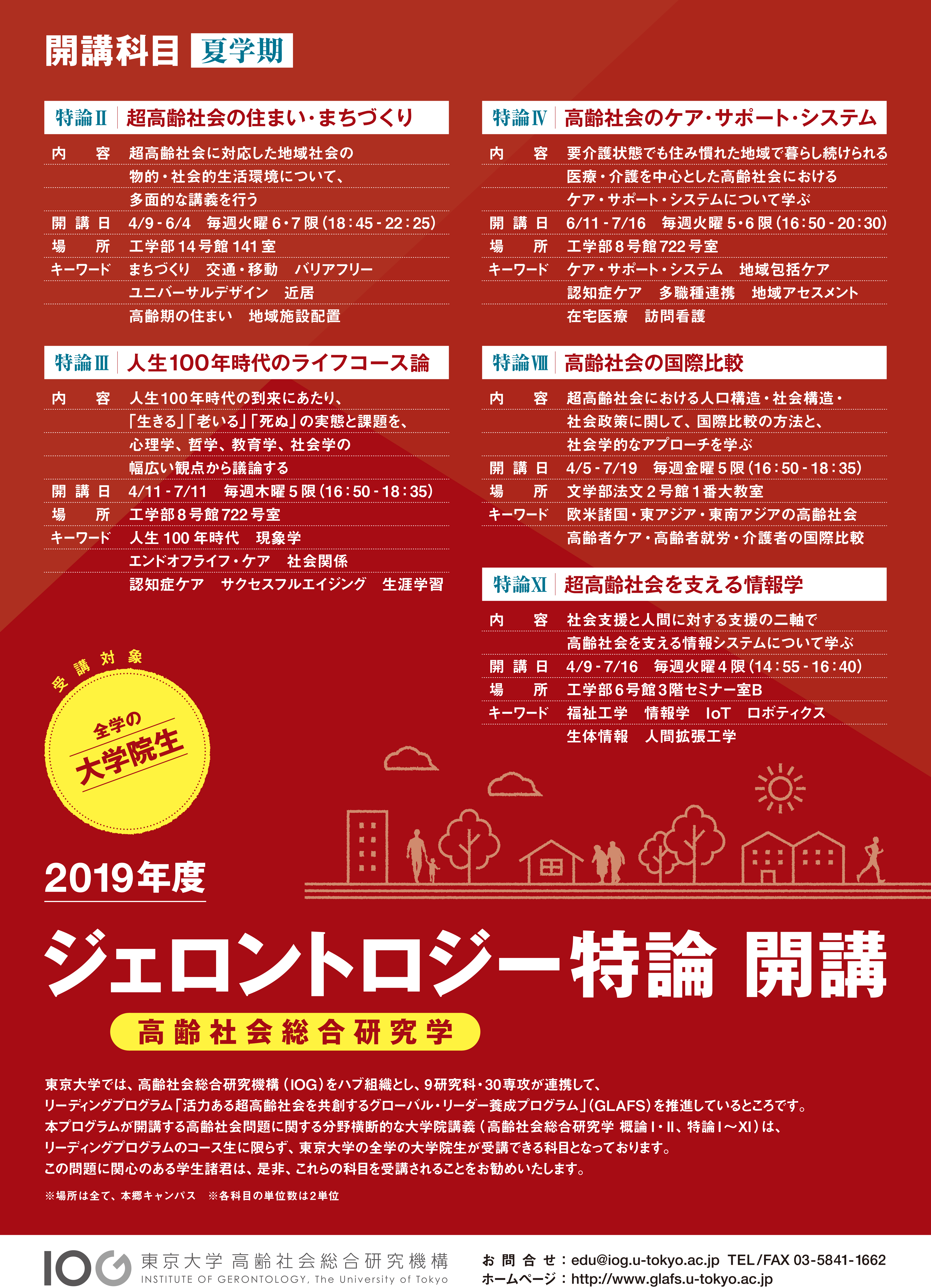 2019年度　特論（夏学期）ポスター